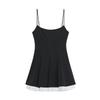 Summer New Product Women's Clothes Minimalist Round Neck Sleeveless Color Contrast Patchwork Hem Short Dress 8020815