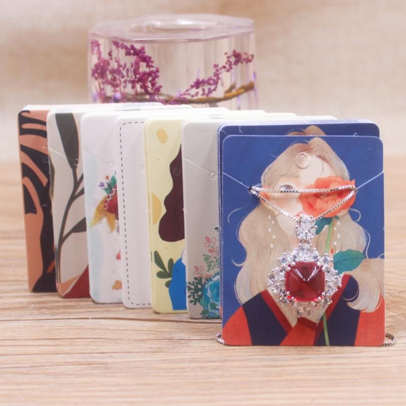 50 шт. набор карт Earnail, красивая головка, подвесная серьга, этикетка 5x6,5 см, набор ювелирных изделий, демонстрационная карточка