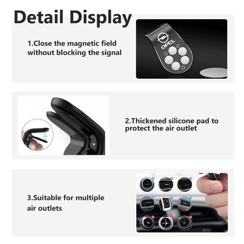 Для Opel Держатель телефона в машину Зажим в вентиляционное отверстие 360° Вращающаяся подставка Insignia Astra G J F K Vectra C H Corsa C B D Omega