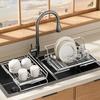 Stainless Steel Sink Drain Basket Non-Slip Dish Drying Rack Utensil Drainer  for Kitchen