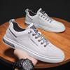 Men's Shoes Spring New Breathable White Shoes Men's Student Korean Version All-match Leather Sports Casual Sneakers Trendy Shoes