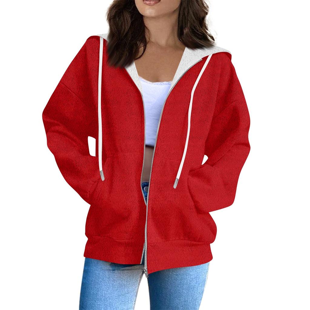 Women's Sweatshirt Sports Flannel Sweatshirt Long Sleeve Top Casual Hoodies Sweatshirt