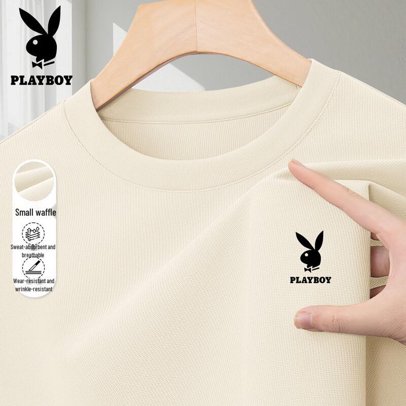 PLAYBOY Мужская вафельная футболка с коротким рукавом