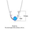 Wish Internet celebrity simple ins wind four-claw opal elk pendant necklace women's exquisite neck chain