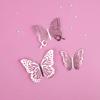 12Pcs Artificial Butterfly Birthday Cake Topper Golden 3D Butterflies Cupcake Toppers For Wedding Party Baking Dessert Decor