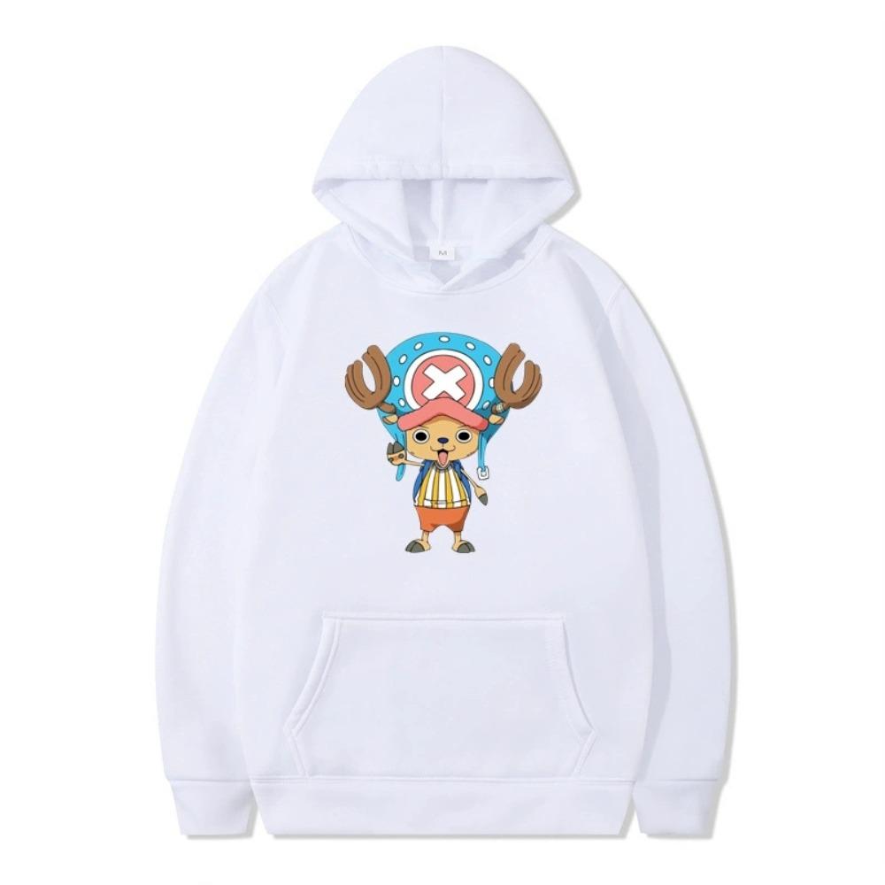 Мужская Женская Толстовка ONE PIECE Аниме Тони Тони Чоппер Худи Стритвир Повседневные Толстовки с Капюшоном с Мультяшным Принтом
