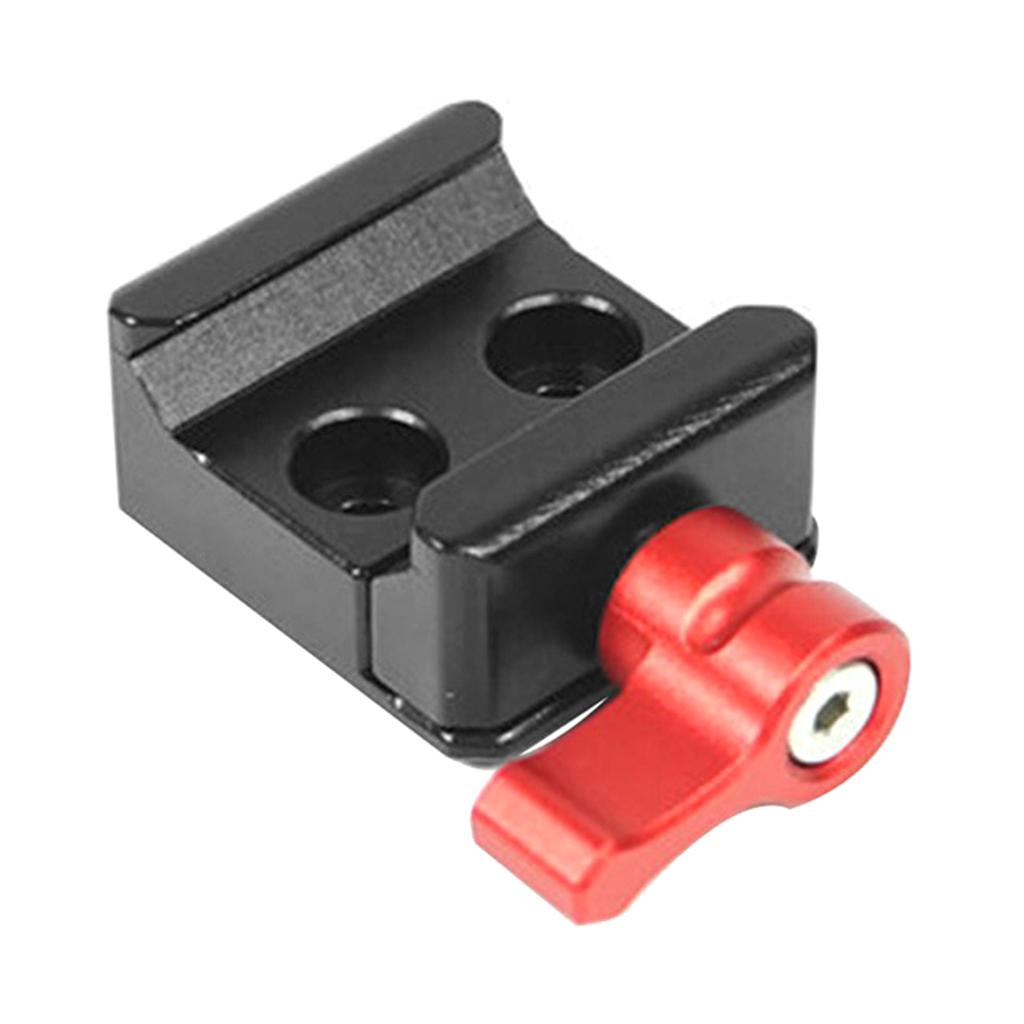 Quick Release Adapter Rail Clamp Mount Standard 1/4" Mounting Hole for Cold Shoe Monitor Magic Arm Stabilizer