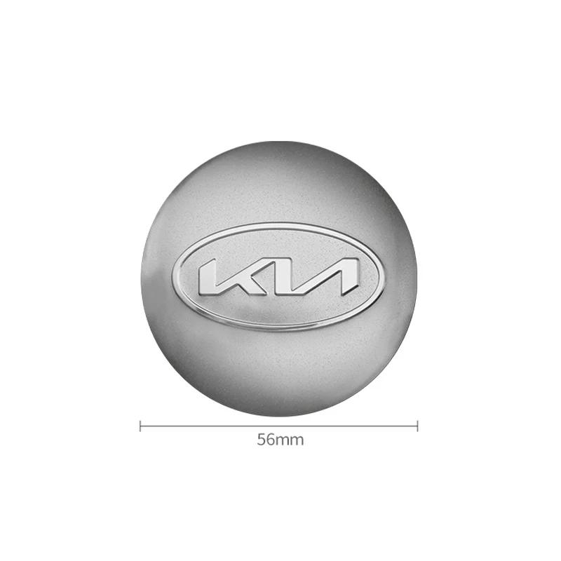 QZGF3 4pcs 3D 56mm Car emblem Wheel hub Center Cap Badge covers sticker Decals Styling accessories For KIA EV6 Sorento Niro Stinger
