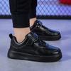Kids Leather Sneakers Waterproof Casual Sports Shoes Non-slip Children's White Skateboard Shoes Size 26-40