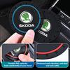 ATSS5 2pcs Silicone Car Water Cup Holder Coaster Anti Slip Pad Mat Auto Accessories For Skoda Rapid Octavia Derivative Enyaq-iV