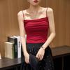 Женский маленький сексуальный топ-майка из рубчатого тенселя, лайкры и хлопка, летний новый плиссированный топ