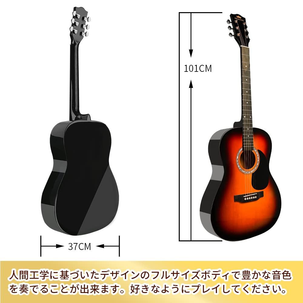Набор акустической гитары BESYOU для начинающих взрослых и студентов, 39-дюймовая акустическая гитара для занятий, тщательно отобранная гитара из липы, цвет Sunburst, тюнер
