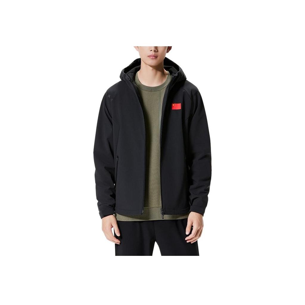 Anta Champion All-Weather Series Outdoor Sports Casual Zip-Clothing Hooded Long Sleeve Jacket Unisex Jacket Basic-Black 152350609-2