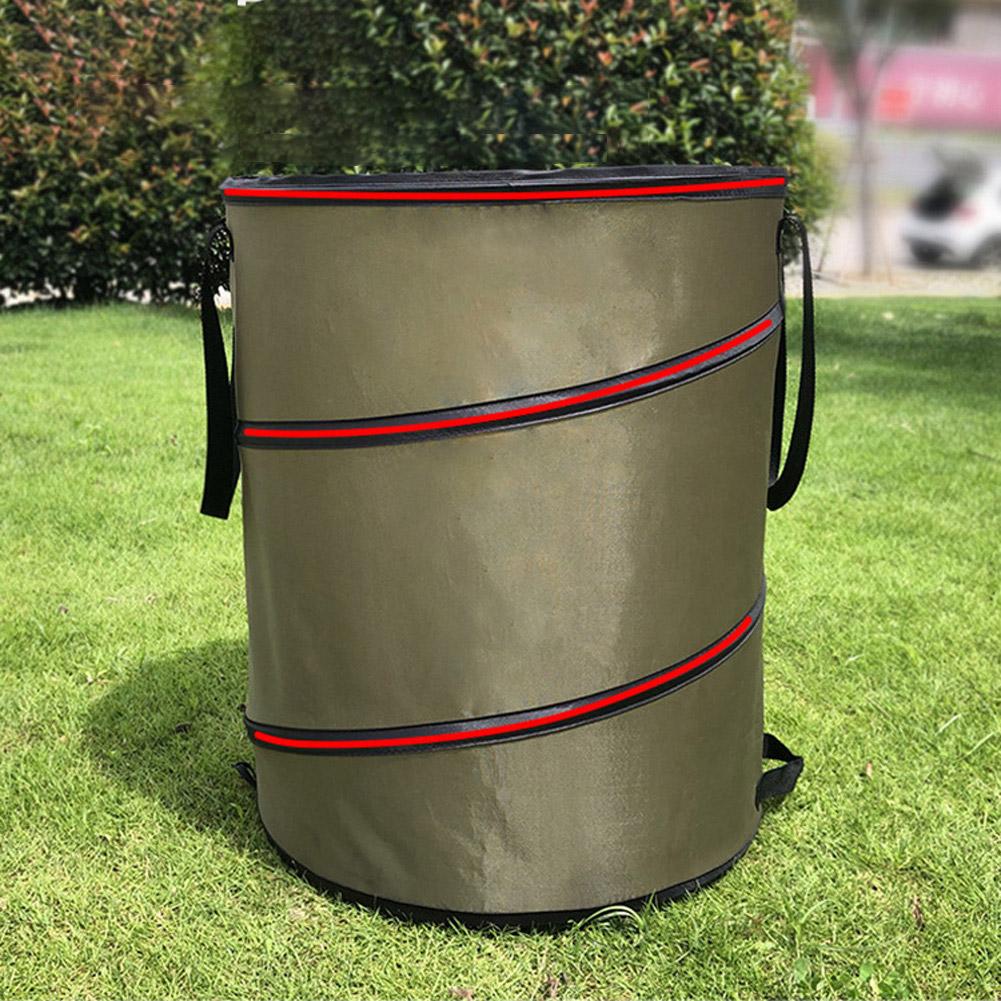 Армейский зеленый кемпинг, всплывающий мусорный бак для хранения листьев