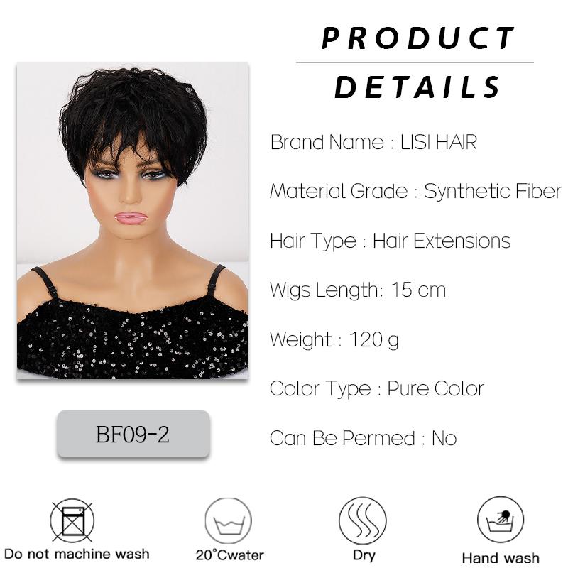 LISI HAIR Женские короткие волнистые черные синтетические волосы для наращивания 3D воздушная челка на заколке для волос, топперы для женщин, повседневная одежда