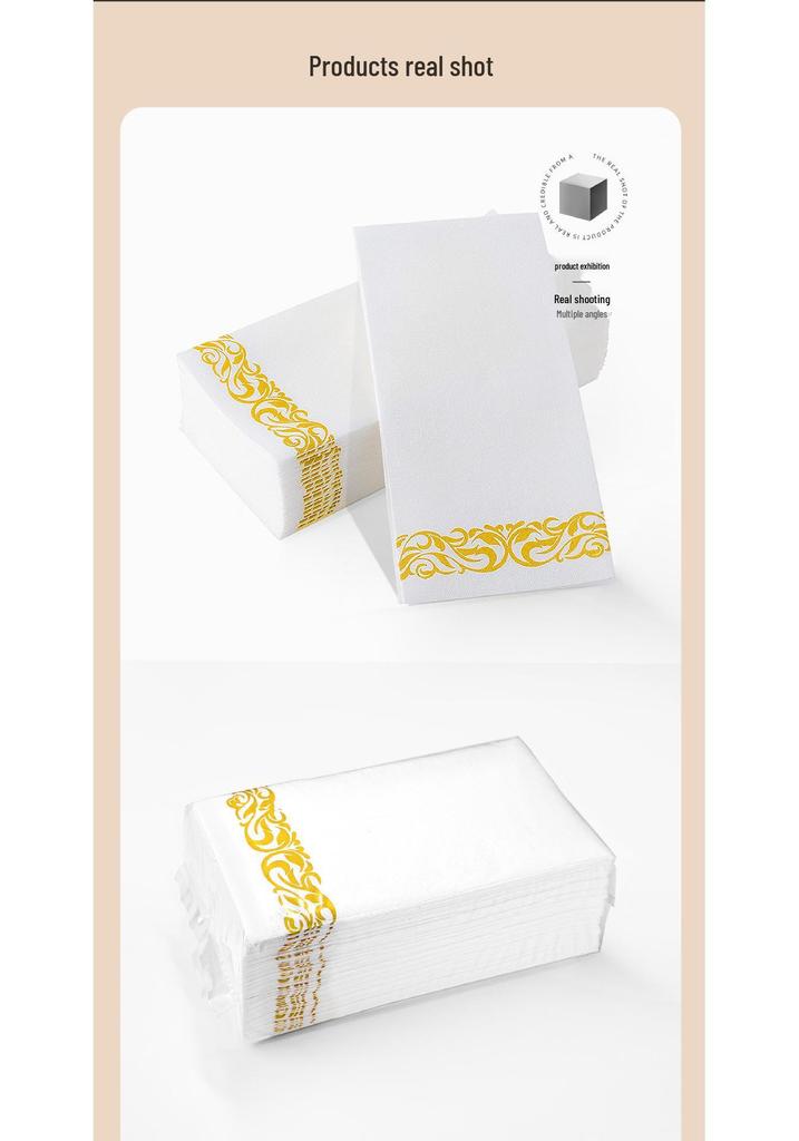 Custom 43x30CM Dust-Free Paper Napkins with Logo for Hotel Parties