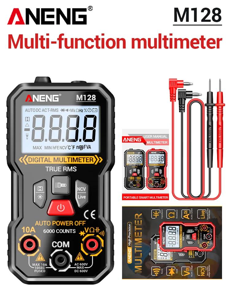 ANENG M128 Digital Backlit Screen Flashlight For Electrician Multimeter 6000 Counts NCV Voltage Detection AC/DC Voltage Tester