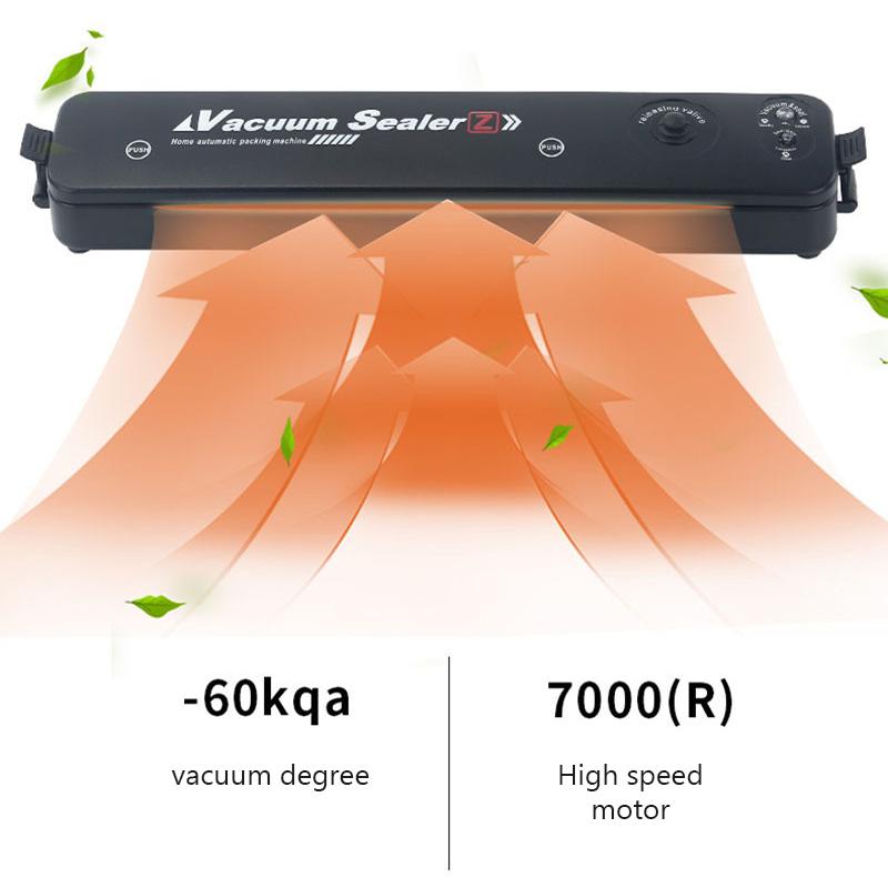 ЕС Пищевой вакуумный упаковщик вакуумная упаковочная машина для пищевых продуктов с 10 шт. упакованных пакетов 220 В автоматическая бытовая вакуумная герметизация пищевых продуктов