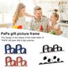 Father's Day Acrylic Photo Frame DIY PaPa Dad Letter Picture Frame Holder Table Sign Desktop Decoration Dad Grandpa Husband Birthday Festival Gift