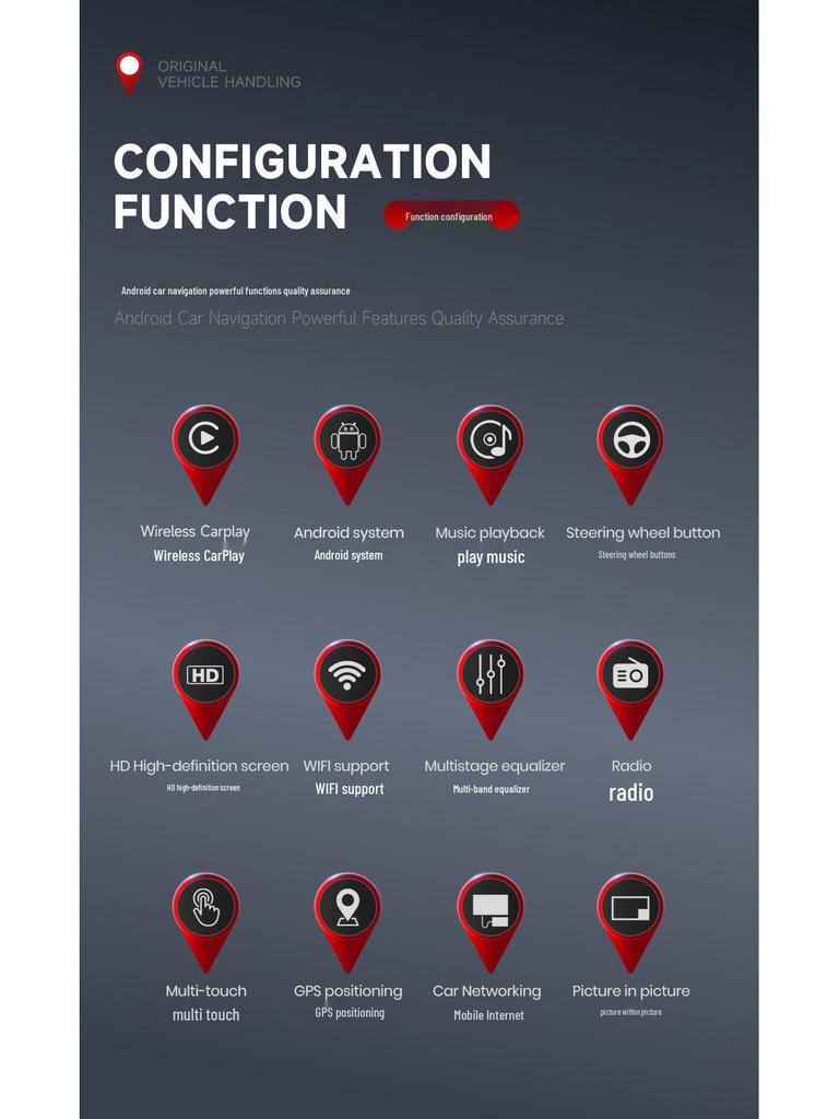 Android Navigation MP5 Radio for Hyundai Sonata 8th Gen, 4+64GB, with Built-in CarPlay