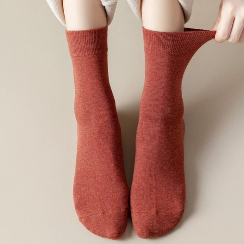Носки женские однотонные носки осень и весна мягкие дышащие носки