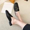 Fashion Woman Slippers Outside Low Heel Slides 2025 Trend Casual Sandals Summer Footwear Korea Style Unique 39 Vip Mules Shoes for Women