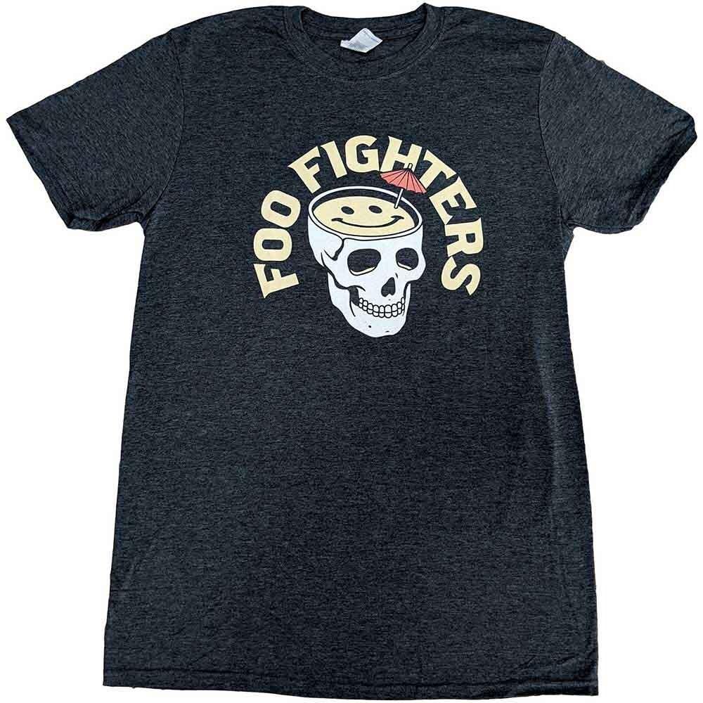 Foo Fighters Cocktail Skull T-shirt - Licensed - Brand New - Band Tees