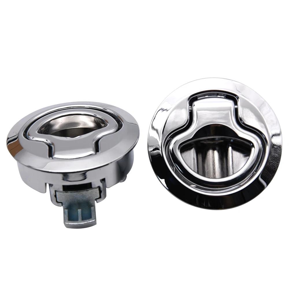 Round Non-locking Boat Marine Deck Latch Stainless Steel Boat Flush Pull Hatch Slam Latch for RV Yacht Marine