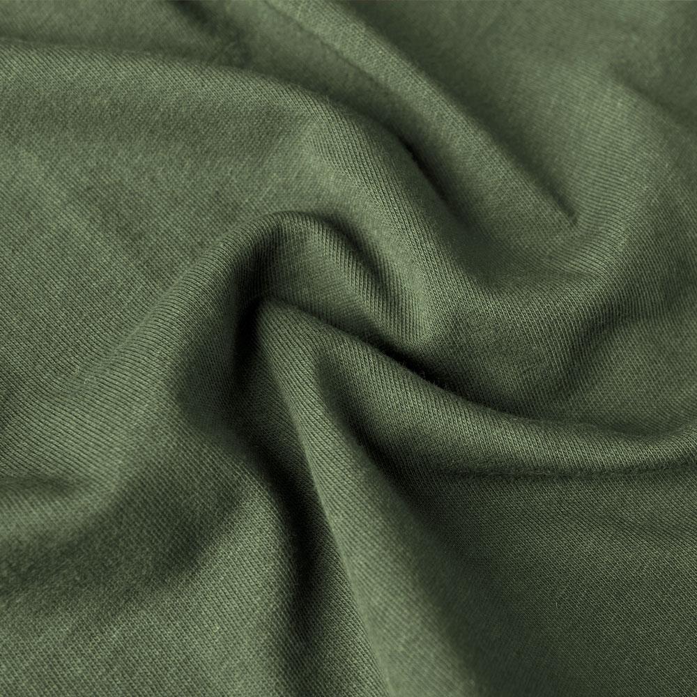 DREAMY PREMIUM Gray-green jersey fitted sheet 120x200cm