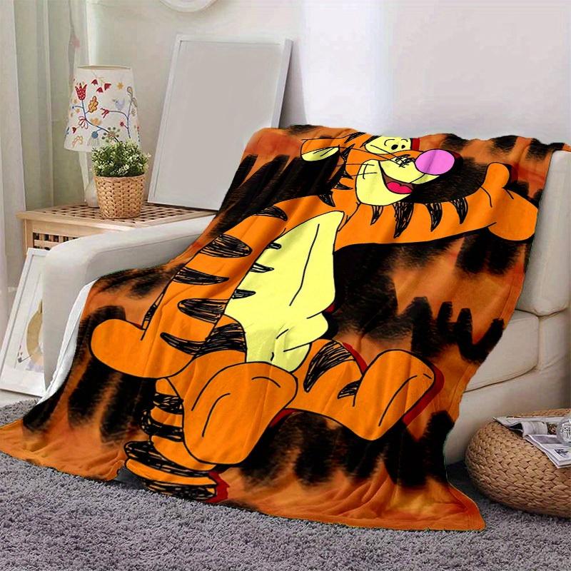 1pc Cartoon Tiger Blanket, Soft and Cozy Home Decor for All Seasons, Soft Flannel Throw Blanket, Versatile & Cozy for Bedroom, Perfect Gift