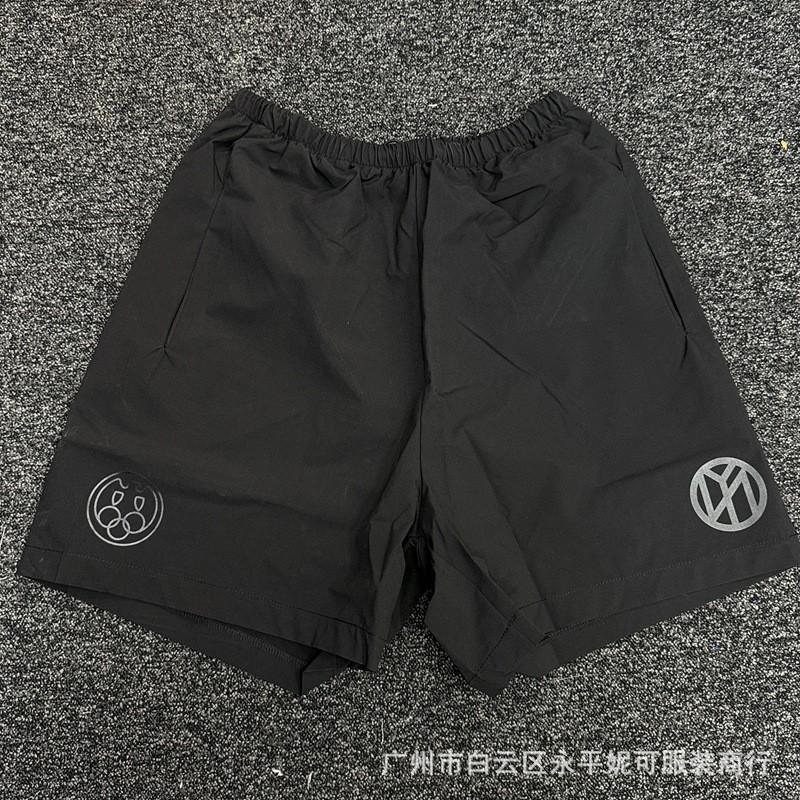 Mens Nylon Cargo Shorts Streetwear Wide Leg Sport Casual