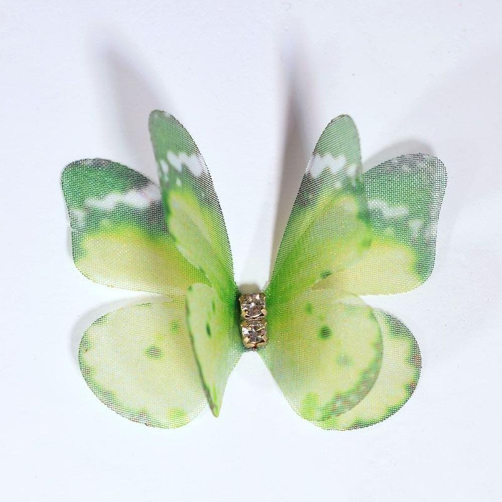 50 шт. Аппликации-бабочки из органзы градиентного цвета, аксессуары для заколок для волос