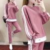 Plus Size Casual Sport Suit Sweatshirt Trousers 2-piece Set Loose Fit Fashionable Streetwear For Men Women