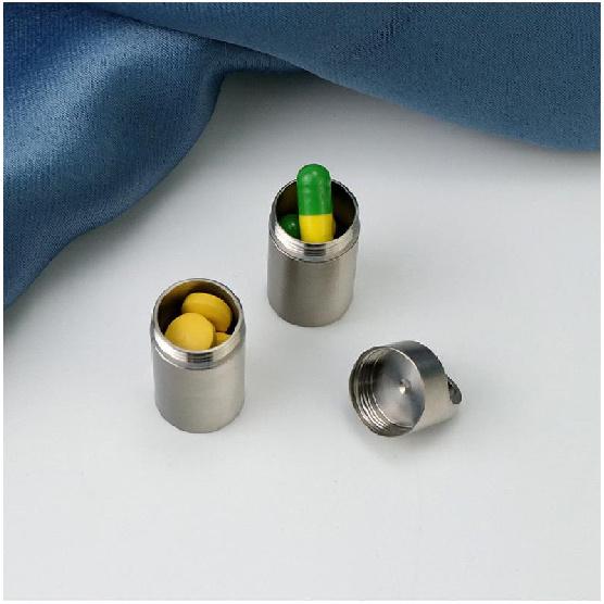 Tiartisan Titanium Mini EDC Tools Portable Sealed Medicine Bottle Home Outdoor Pill Box Waterproof Titanium Pill Container 4