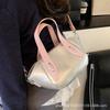 Premium hand bag summer shoulder messenger bag silver powder contrasting color bag women's shoulder messenger tote bag
