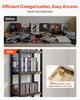 Media Storage Cabinet, 4-Shelf DVD Shelf Organizer with Drawers, 40 x 30 x 143.5 cm Multimedia Storage Organizer for CDs, DVDs, Books and Games, CD