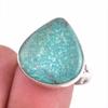 Подарочное кольцо из чистого серебра 925 пробы с натуральным тибетским бирюзовым камнем S.9 e5n84