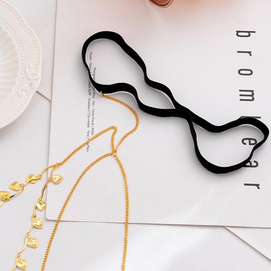 Цепочка на бедро, двухслойная подвеска в виде сердца, ювелирное покрытие, цепочка на ногу с кисточками для фотографии