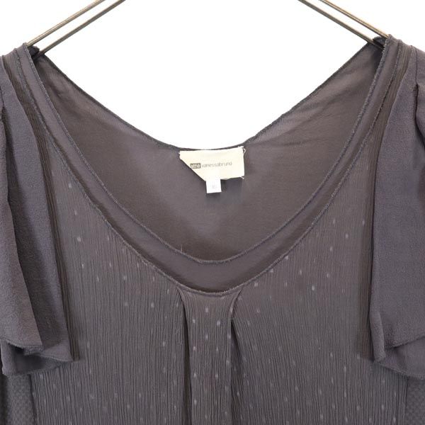 Athe' Vanessabruno Silk Blend Short Sleeve Tunic 36 Gray Women Used