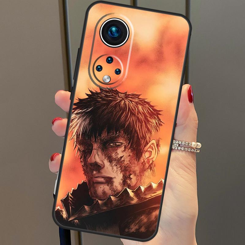 Чехол Berserk Guts аниме для Huawei P40 Lite P20 P30 Pro Nova 9 Nova 5T P Smart 2019, чехол для Honor 50 8X 9X 10i