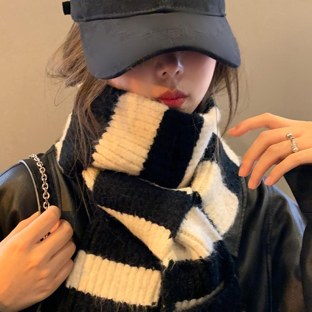 Women'S Scarf Cold-Resistant Vintage Scarf Knitted Scarf Warm For Outdoor Activities Winter Autumn