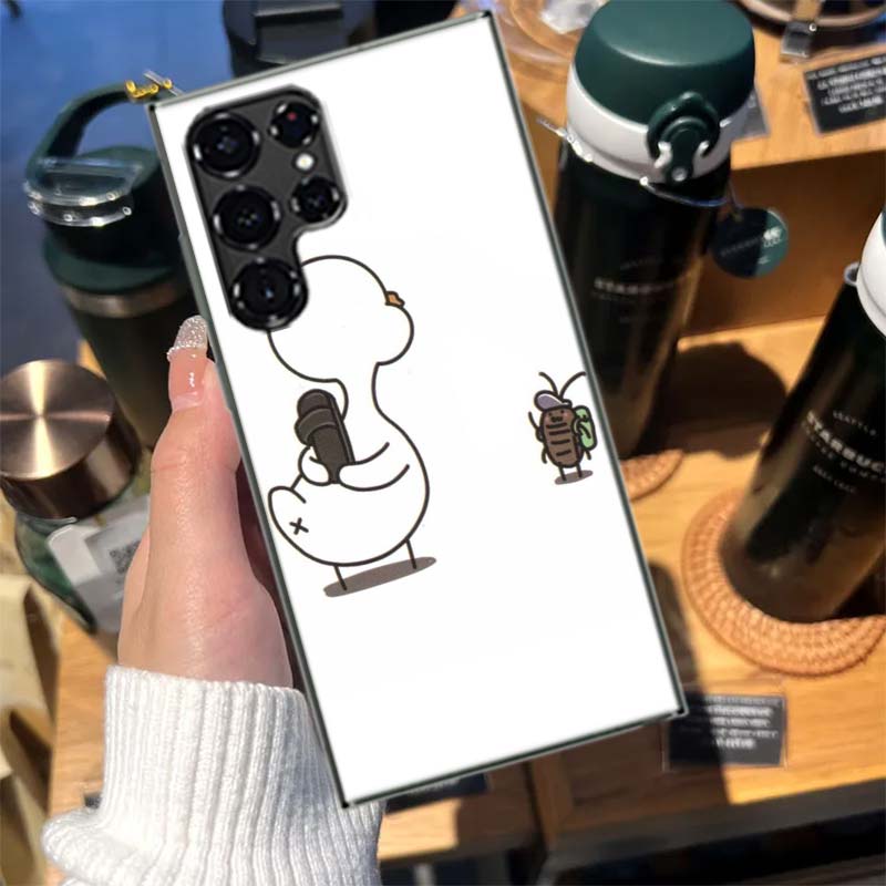 Cute Cartoon Duck Cases Phone Case for Samsung Galaxy S26 Ultra S25 Edge S24 S23 FE S21 Plus S20 S22 S10 Cover TPU Capa Shell Sh