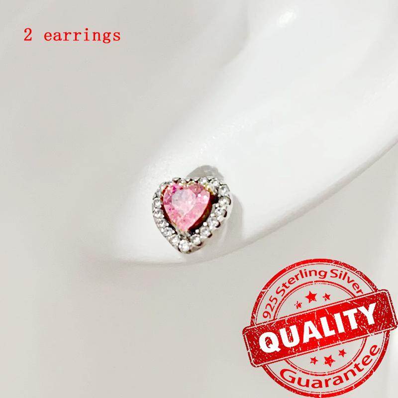 Новые медные серьги-пусеты в виде розовых бантиков с блестками и серьги-кольца с подвесками-паве для девочки, милые романтические украшения в подарок