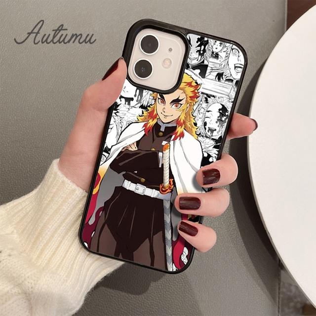 Чехол для телефона Rengoku Kyoujurou Demon Slayer для iPhone 11 12 13 14 Pro Max mini XR XS SE 2020 7 8 Plus Samsung S21 S22