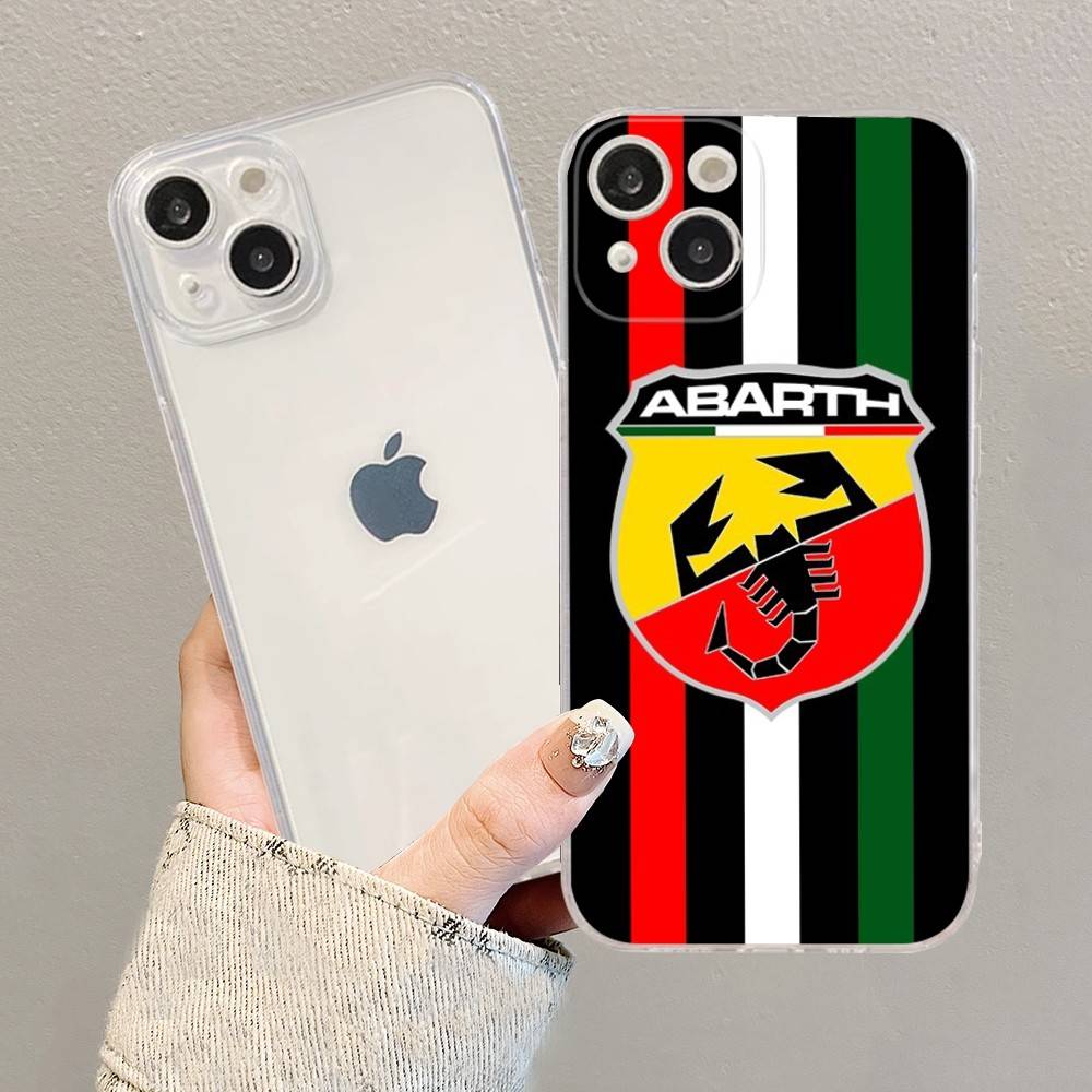 Прозрачный чехол из ТПУ с логотипом A-Abarth для IPhone 17 11 12 13 14 15 16 Pro Max 16 Plus
