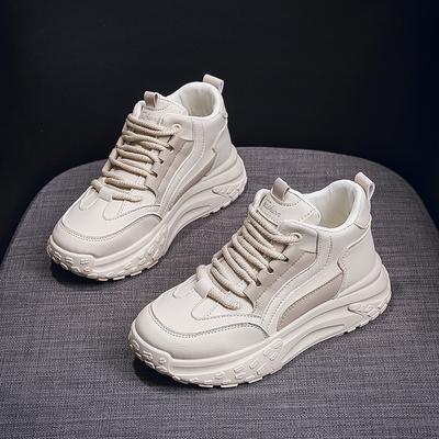 Инс корейская версия новых женских высоких кроссовок для папы 2025 осень студенческие спортивные кроссовки для бега повседневная обувь на высокой подошве Q030