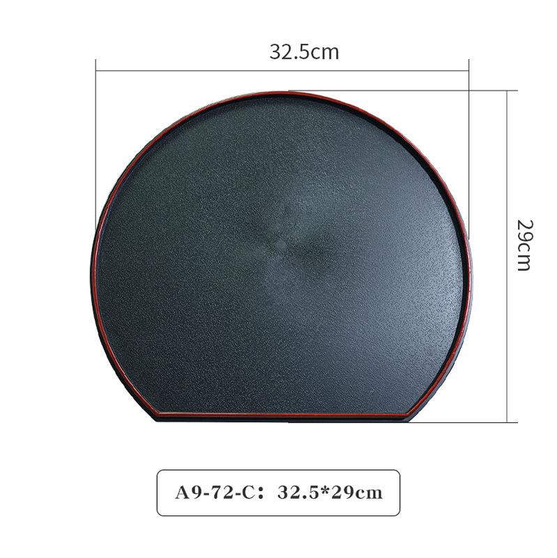 Меламиновый поднос Кейтеринг Сеть Красный Высокий Уровень Внешнего Вида Японский Поднос Деликатный Красный Край Полумесяц Тарелка для Суши Коммерческий