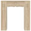 Fireplace Surround Sonoma Oak 102 x 20 x 102 cm Engineered Wood