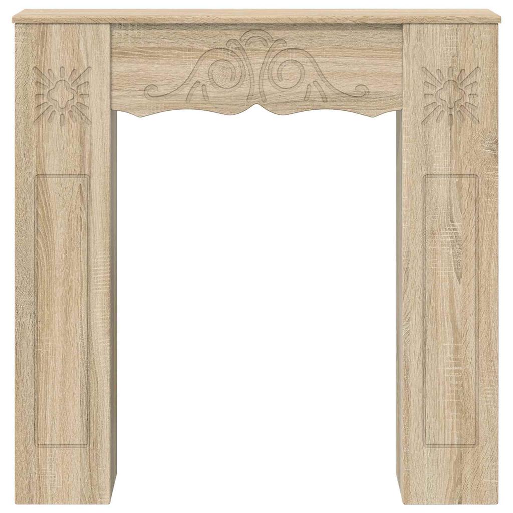 Fireplace Surround Sonoma Oak 102 x 20 x 102 cm Engineered Wood
