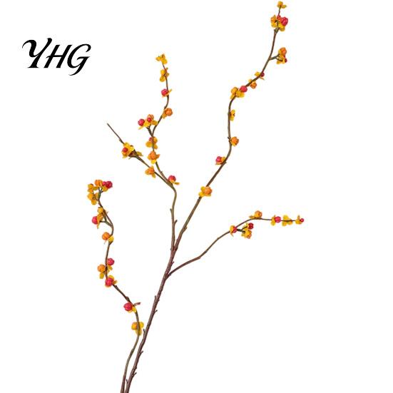 Autumn Home Decoration Long Artificial Bittersweet Branches, Fall Berry Stems for Vase, Faux Plants Fade Resistant Flowers Branches Thanksgiving Table